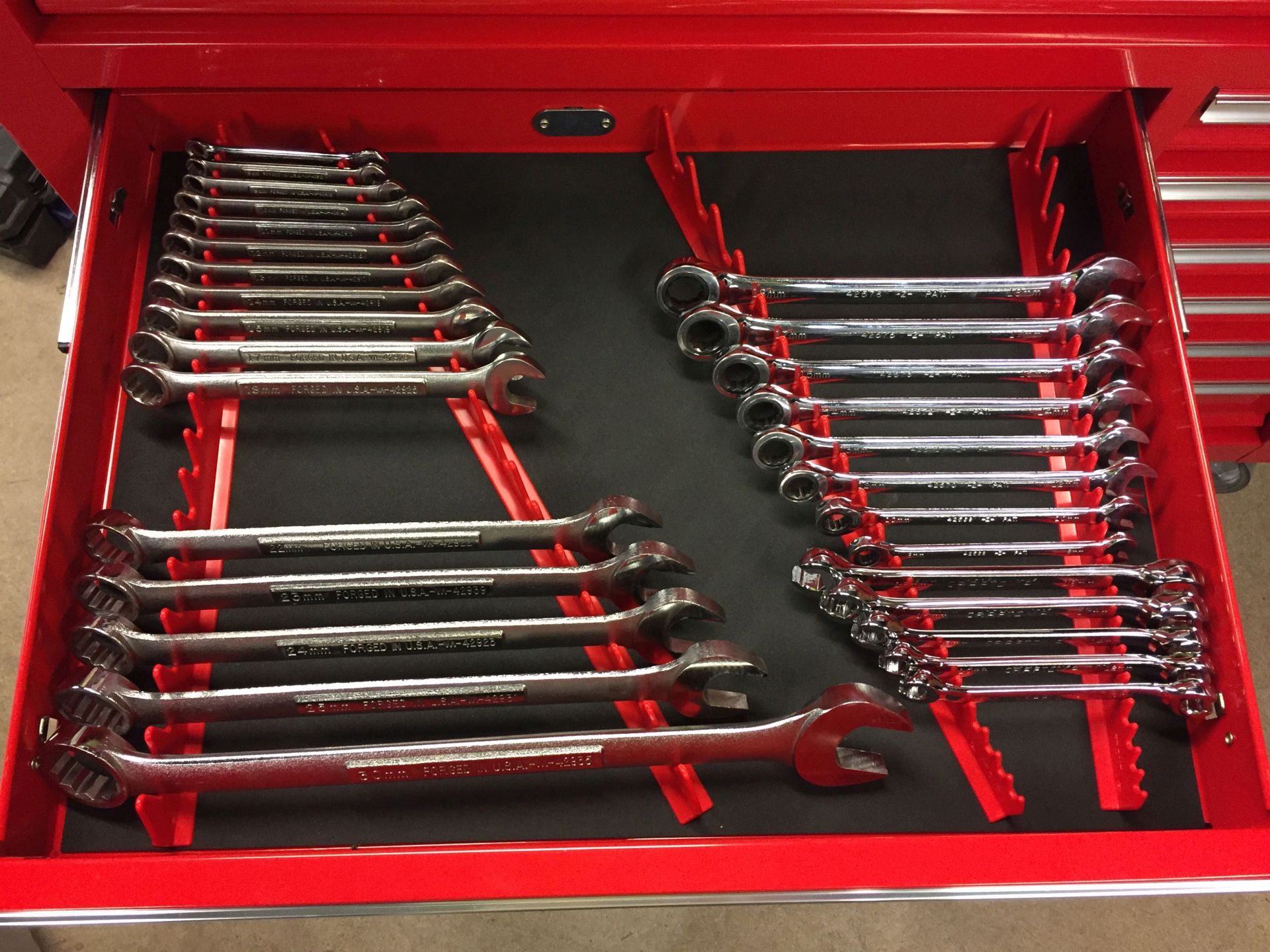 Snap on wrench shop organizer